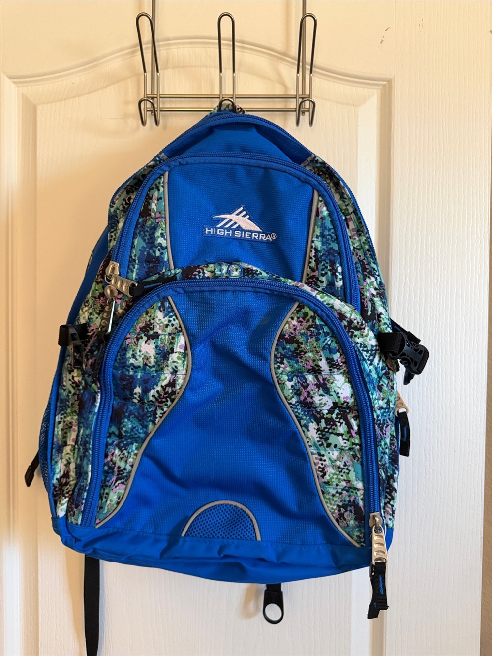 High Sierra Royal Blue Floral Print Backpack